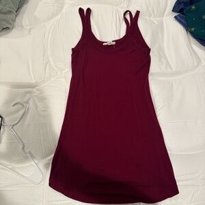 maroon mini dress